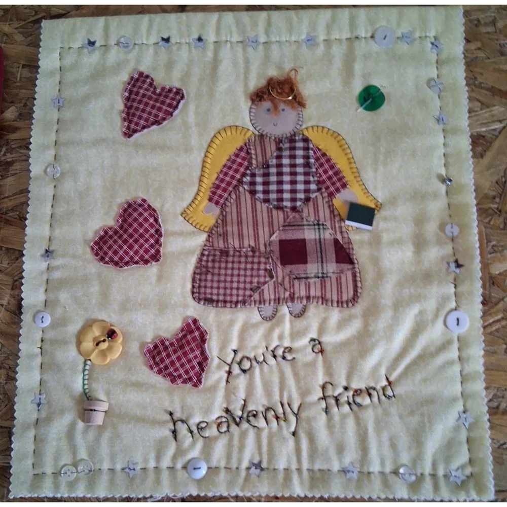 2 Handmade Cute Heavenly Angel Wall Hangers or Small Table decorations‎